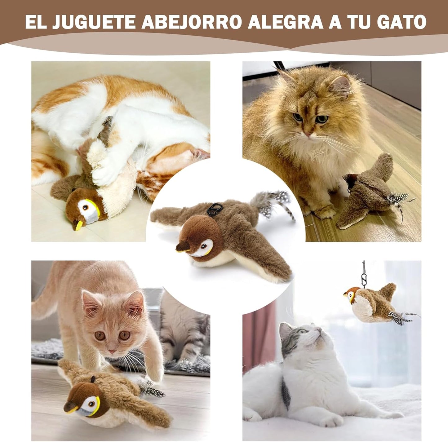 Juguete para gatos pajaro volador